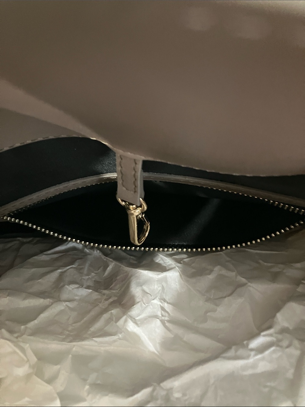 Anna Paola Beige Leather Satchel with Top Handles Rita - Picture 12 of 16